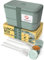 Umami Lunchbox Erwachsene, Verschachtelbar Auslaufsichere Bento Box mit 4 Bestecke & Fächern, Brotdose Erwachsene, Salatbehälter To-Go, Lunch Box für Picknick/Büro, Schiefergrün, 1500 ml