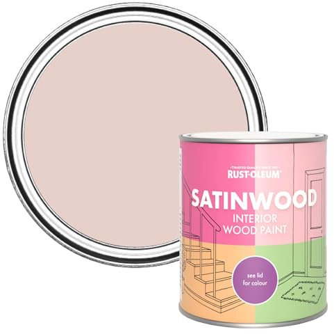 Rust-Oleum Pink Satinwood Interior Wood Paint - Pink Champagne 750ml