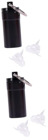 LALAFINA 2paare Musiker Ohrstöpsel Mit Geräuschreduzierung Wiederverwendbare Filter-earplugs Tragbarer Schwarzer Flasche Für Konzerte Und Musikveranstaltungen