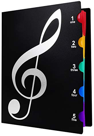 Notenhefter für Musiknoten Mappe A4 Ringbuch Notenmappe für Notenblätter Dokumente Papier Spirale Notenordner 20 Blatt/40 Seite Ordner Notenblatthalter Kunststoff Chormappe Wasserdicht Musikordner