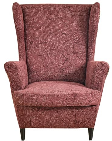 EBETA Salvadivano Copripoltrona Trapuntato Adele, Copripoltrona con Orecchie Poltrona Protettiva Elasticizzato Antiscivolo (Classico rosso)