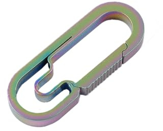 Karabinerhaken Schlüsselanhänger Metall, Groß Karabiner Titan mit Belastbarkeit von 25kg, Schnappverschluss für Camping, Wandern, Reisen, Angeln, Rucksack (Bunte, 4cm)