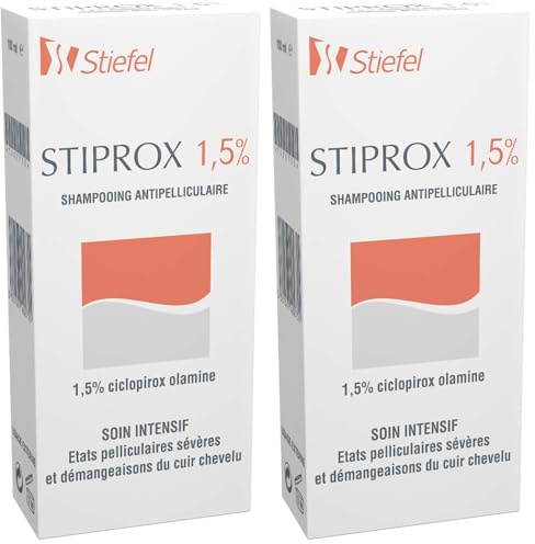Stiproxal Shampooing Antipelliculaire 1,5% Soin Intensif, Elimine Efficacement Les Pellicules et Calme Les Démangeaisons du Cuir Chevelu, 100 ml (Lot de 2)