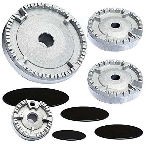 Pderlous 1Set Cooker Hat Set Stove Lid Upgraded Oven Gas Hob Burner Crown Flame Cap Gas Burner Flame Cap Fits Most Gas Stove Burners