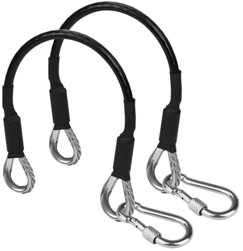 PEUTIER 2pz Cavi di Prolunga per Palestra con Moschettone, 26cm Accessori per Macchine da Fitness per Macchina per Trazioni LAT, Macchina per Estensione delle Gambe, Compatibile con Bowflex