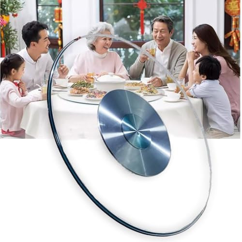 QSPNVFB Piatto Girevole Rotondo in Vetro 70cm Grande Lazy Susan Giradischi Vassoio Girevole, 80cm Piatto da Portata Girevole per Tavolo da Pranzo Kitchen(85cm(33inch))