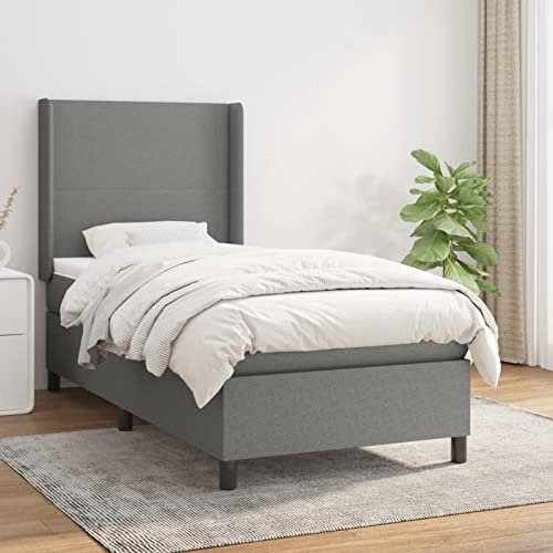 Buzaza Boxspringbett mit Matratze Betten Matratze Bett Mit Matratze Boxspringbett Mit Bettkasten Dunkelgrau 80x200 cm Stoff - 3131226