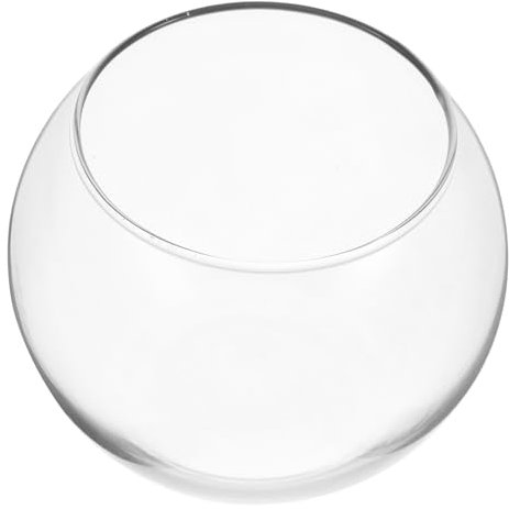 Gogogmee 2stücke Transparente Glasfischschale Runde Tisch-Aquarium Für Pflanzen Fische Dekorativer Glasbehälter Für Wohnzimmer Büro Garten Robustes Design Für Kreative Arrangements