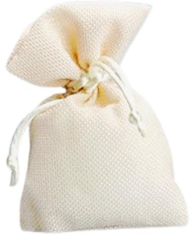 PuntoCasaStore Lot de 30 sachets en toile de jute avec ruban auto-tirant pour diplôme mariage, communion, naissance, baptême, confirmation promise crème 8 x 10 cm