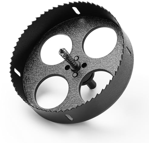HSAWBIT HSS Bimetall-Lochsäge, 160 mm, M42 Schnellschnitt-Lochschneider, 45 mm Schnitttiefe mit SDS-Plus-Schaft, für Edelstahl, Baublech, Holz, Kunststoff, verschiedene Materialien