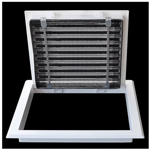 HDYZJQ Rejilla Ventilacion Rejilla De Ventilación De Retorno De Aire/Rejilla De Ventilación De Escape, Dimensiones De Apertura, Rejilla De Filtro De Aire HVAC Cuadrada para Pared O Techo(20 x 20 cm)