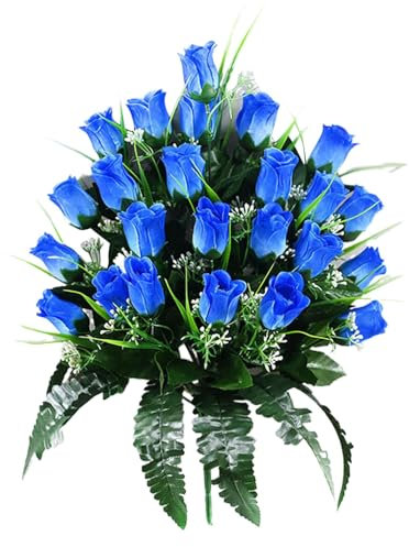 Decorazione per tombe, fiori, boccioli, cimitero, composizioni floreali, sella, disposizione, bouquet realistici