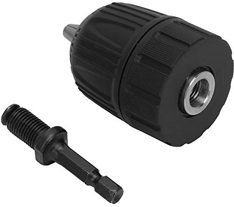Acouto Plastic Casing Drill Chuck 0.8-10mm 3/8-24UNF + /4 Hex 3/8 Thread Spacer Sleeve/Shaft Extender Drill ChuckKeyless D