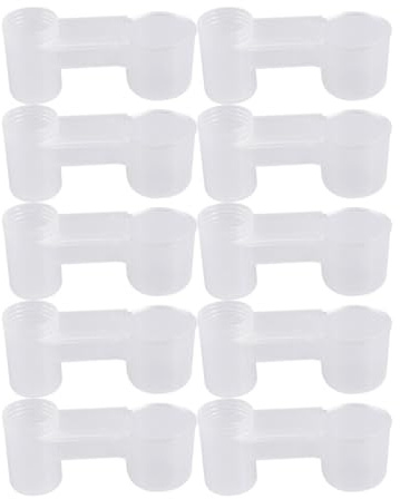 Gadpiparty 10PCS Automatic Bird Drinker for Small Birds and Parrots Plastic Double Port Water Feeder Bowls Design and Aviaries Easy to Refill and Clean