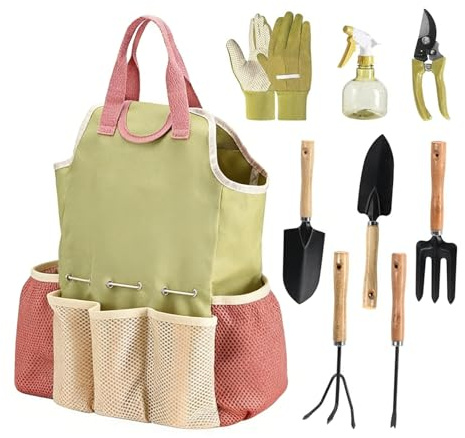 Attrezzi da giardinaggio a mano, kit di attrezzature per piantagione 9 pezzi | strumenti di diserbo portatili - per il giardino la serra il prato e le dimensioni, diserbo pescare taglio