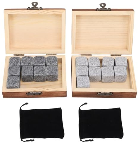 Yinhing L'ensemble de Pierres à Whisky Fournit Un Refroidissement Réutilisable et Non Diluant pour Le Whisky et Le Vin, Offrant Une Alternative à la Glace et présenté dans Un élégant (2PCS)