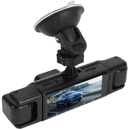 Topiky Dash CAM, Cámara de Tablero WiFi 1080P HD de 4 Lentes con Gran Angular y Grabación en Bucle para Estacionamiento de Conducción de Automóviles