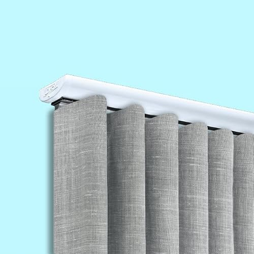 Tringle Pour Rideau à Rail Wave DS, Vagues Parfaites, Rail Aluminium, Blanc, 350cm extra plat H 12 mm