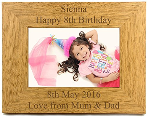 Personalised 6x4 Landscape Wooden Photo Frame |