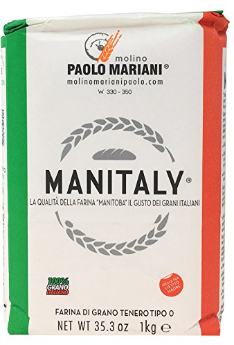 Manitaly Manitoba Type ?0? Flour Made with 100% Italian Wheat 2.2 Lbs (1 kg)