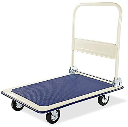Robuster zusammenklappbarer Industrie-Trolley mit pannensicheren Reifen, 150 kg Tragkraft