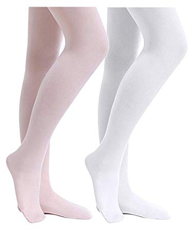 Stelle Girls' Ultra Soft Pro Dance Tight/Ballet Footed Tight(Toddler/Little Kid/Big Kid),BP+WT,XS