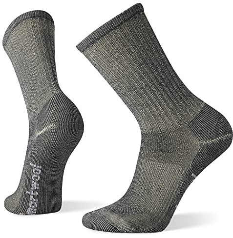 Smartwool Men's Hike Classic Edition Light Cushion Crew Hiking Socks, Light Gray, L UK