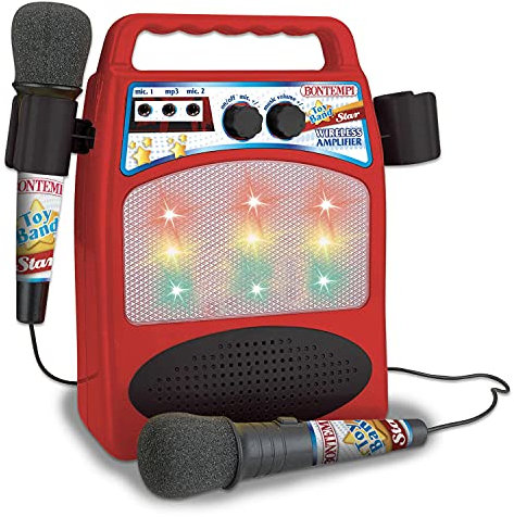 Bontempi | SoundHub - Sound Box con 2 Microfoni e Posizioni Regolabili per Performance Coinvolgenti, 220x900x90 mm Multicolore
