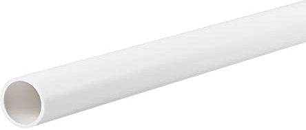 sourcing map PVC Pipe Round Rigid Plastic Tube 10mm ID 12mm OD 500mm White for Water Pipe,Crafts,Decoration,Cable Sleeve