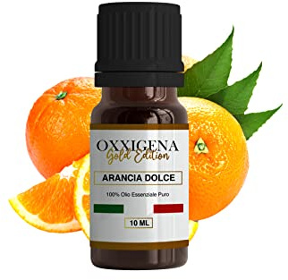 Oxxigena - Olio Essenziale di Arancia Dolce Gold Edition - 10 ml - Made in Italy - Puro al 100%, Naturale, Vegano, senza OGM - Ideale per Aromaterapia, Miscele da Massaggio