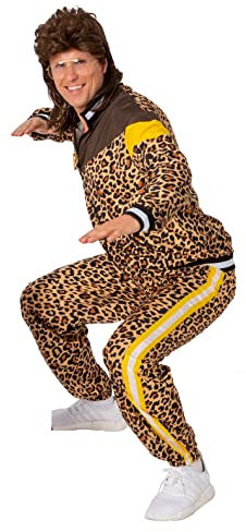 narrenkiste O7904-S-M Leo Herren 80er Jahre Jogginganzug Sportanzug 2 TLG.Gr.S-M