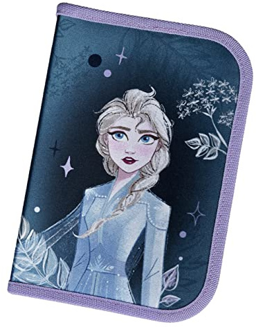 Scooli Disney Frozen Schüleretui - gefülltes Federmäppchen mit Eberhard Faber Stiften - stylische Federmappe mit Motiv - Stiftebox für Buntstifte und Bleistifte - ideal für die Schule
