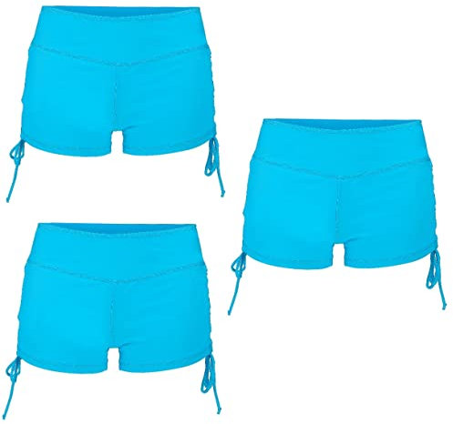 Toddmomy 3pcs Comfortable Swim Trunks for Women Yoga Sport Shorts Side Drawstring Plus