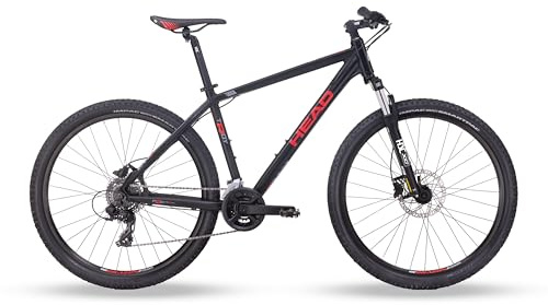 HEAD Unisex – Adulti Troy 2.0 Mountain bike nero opaco rosso 51
