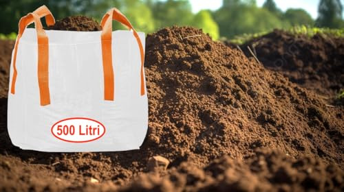 COMPOST Terriccio ORTICOLE HUMUS, CERTIFICATO ai sensi del D.Lgs 75/2010 PIANTINE FIORI SEMI ORTICOLE VERDURE INSALATA LIMONI (500 Litri)