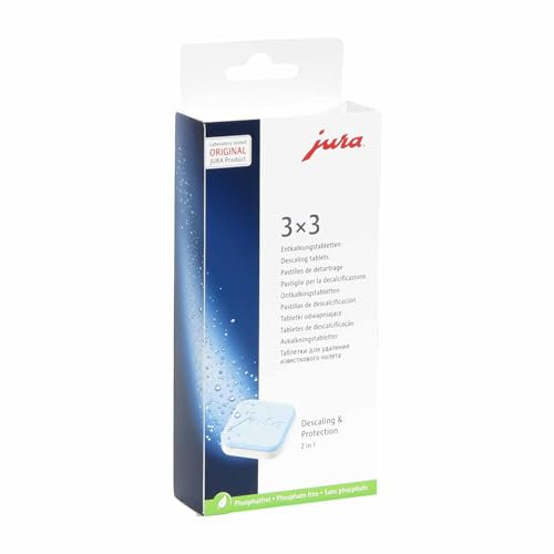 2-Phasen Entkalkungstabletten (61848) passend für Jura- Kaffeeautomaten - 9 Stück für 3 Entkalkungen