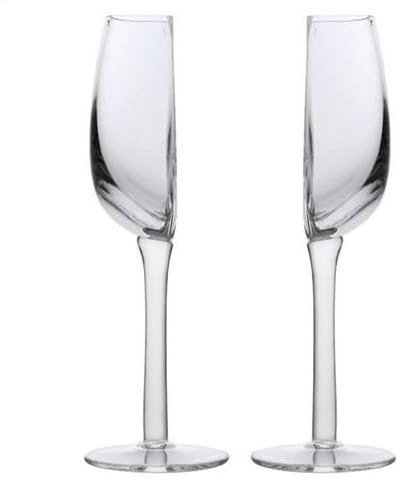 itrimaka Demi-Verre de vin, Demi-Verre à vin Fantaisie de 140 ML, coupé en Deux Coupes à Champagne, Demi-Verre à vin Rouge à Longue Tige pour Anniversaire, Mariage, Noël