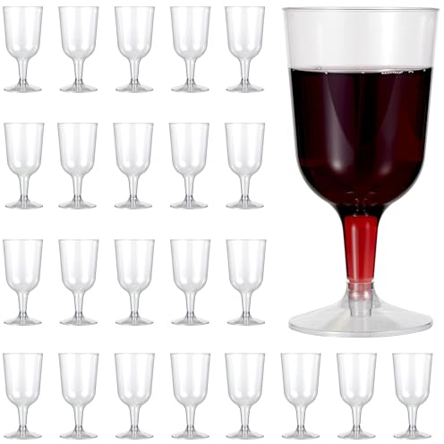 MATANA 144 Premium Weingläser Kunststoff, Plastik Weingläser, 180ml - Mehrweg Cocktailgläser, Weinglas Kunststoff, Weinbecher für Hochzeiten, Geburtstage, Outdoor-Partys, Camping