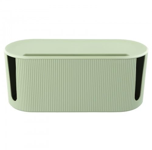 Scatola Porta Cavi, Scatola Cavi con Coperchio per Nascondere e Organizzare i Cavi, Plastica Scatola Portacavi Cavo Organizer Box, Utilizzato per Uffici e Abitazioni, Verde, Piccola