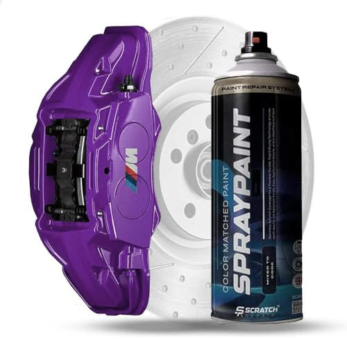 Majestic Purple Gleam Brake Caliper Paint - Drum Gloss 1K Heat Resistant Aerosol Spray 400ml - Durable High Temperature Up to 280°C Lacquer Primer for Scratch Repair (Aerosol)
