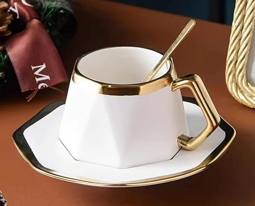 GLETSF Tazas Gigantes para Desayuno, Ensaladera, Taza De Sopa De Cerámica, Taza De Café De Cerámica De Primera Calidad, Taza De Té, Taza De Agua, Juego De Cerámica Y Platillo, TB