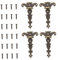 HOLIDYOYO 4pcs Retro Style Zinc Alloy Hinges for Home Inches Door Hinges Heavy Duty Constructi