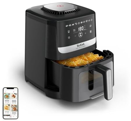 TEFAL Easy Fry Silence Vision XL - Friggitrice senza grasso, manico rimovibile e finestra di anteprima
