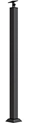 Handrails for Outdoor Steps Fits 1 2 3 4 5 Steps | Indoor Step Railing Stair Rail Wood and Wrought Iron Handrail Metal Front Porch Hand Rails Outside Steps, Height 85Cm/Color/Single Post
