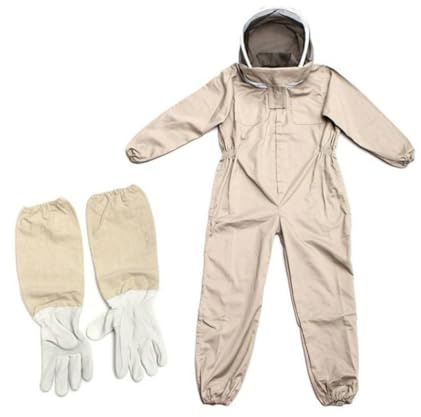 Vêtements D'apiculture, Coton Costume D'apiculteur, Combinaison De Protection Pour Apiculteur, Combinaison Apicole Pour Tout Le Corps Avec Gants & Voile De Protection L, XL, XXL