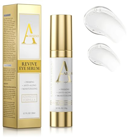 Abarno Hydrating Eye Serum for Dark Circles and Puffiness – Caffeine, Retinol, Niacinamide, Peptides – Anti-Wrinkle, Firming, Smooths Fine Lines – Under Eye Treatment – 0.7 fl. oz