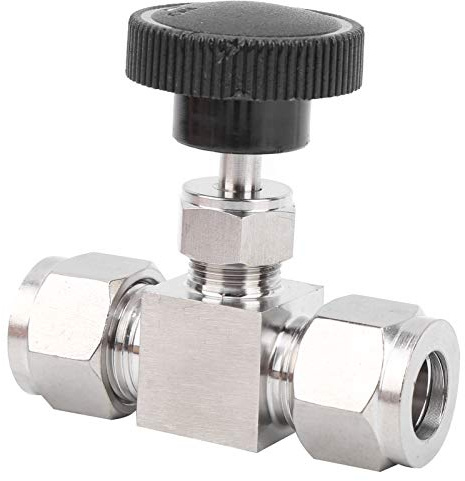 Generic Vanne à Pointeau Haute Pression en Acier Inoxydable, Réglage du Débit en Douceur pour les Applications de Gaz D'eau et de Liquide (Ф1/2)