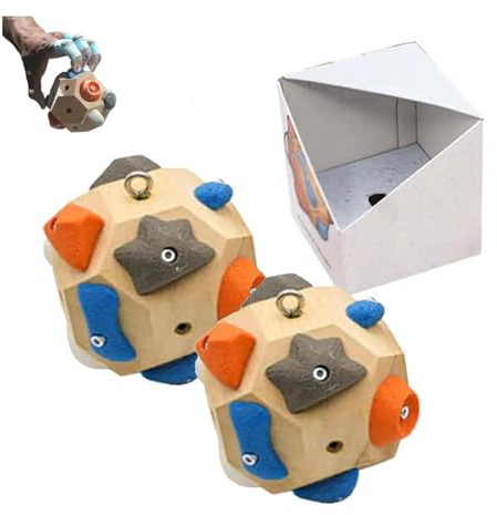 Handgefertigter Boulderblock, 3D-Klettertrainingsball, Fördert Kraft Und Präzision, Fingertrainingsgerät for Kletterer(2Pcs)