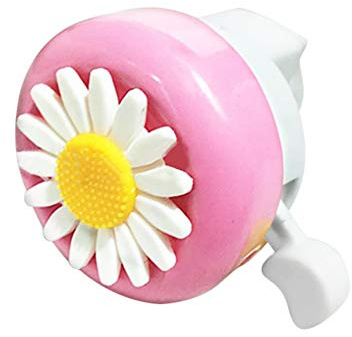 Hustar Erwachsene Kinder Fahrradklingel Fahrradglocke Horn Blume Radfahren Glocke Rosa Weiß