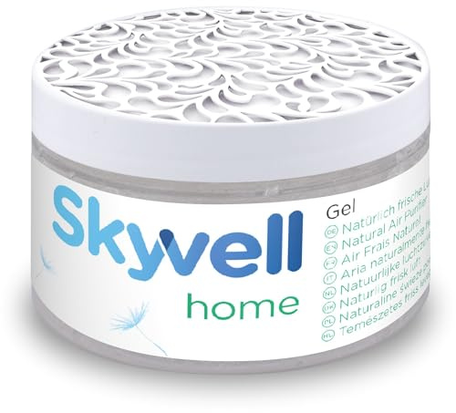 Skyvell Geruchsneutralisierer Gel 250g Geruchsentferner Wohnung | Eliminiert Gerüche molekular statt sie zu überdecken. Wirkt ca. 30 Tage, kein eigener Duft.